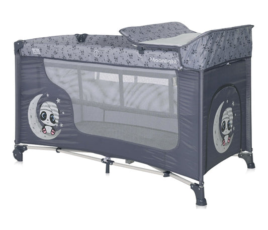 LORELLI PRENOSIVI KREVET MOONLIGHT 2 NIVOA - COOL GREY PANDAS (2023)