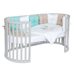 Oblo 4u1 krevetac za bebe sivi