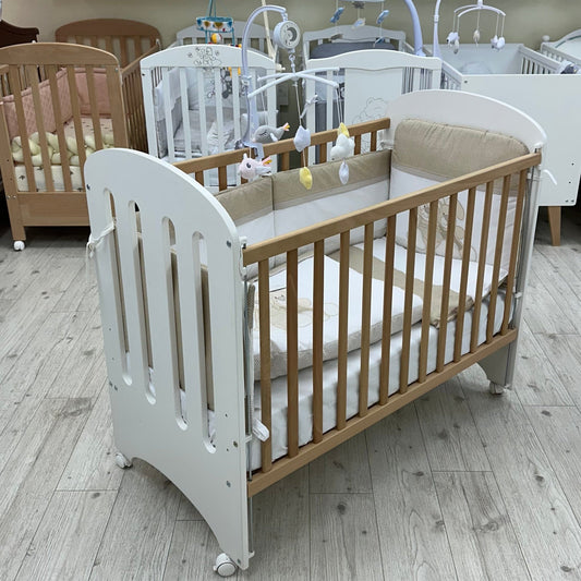 Krevetac za bebe Peki Natur-Beli