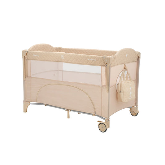 Kikka Boo Milky Way prenosivi krevetac sa 2 nivoa Beige