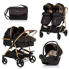 2u1 Chipolino Duo Smart kombinovana kolica - Obsidian gold (Zlatna)