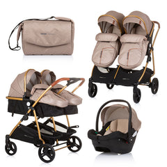 2u1 Chipolino Duo Smart kombinovana kolica - Golden beige (Bež)