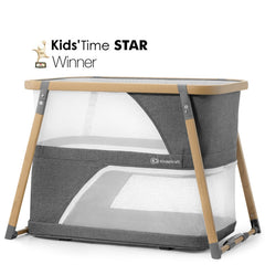 Kinderkraft Sofi 4u1 prenosivi krevetac Grey/Wood