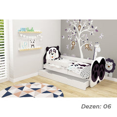 KREVET ZA DECU ANIMALS 140X70 CM SA DODATNOM FIOKOM WHITE ACMA VII 06