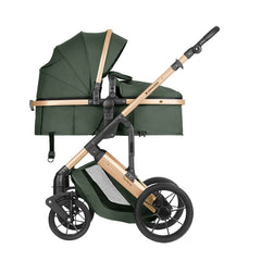 Kikka Boo Darling Premium kombinovana kolica 3u1 Army Green i-Size 2024