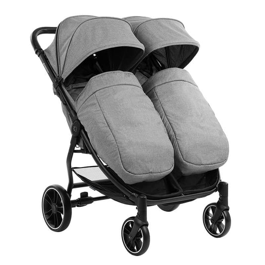 Kikka Boo Happy 2 blizanačka kolica Light Grey
