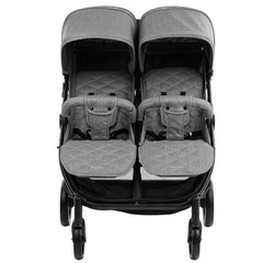 Kikka Boo Happy 2 blizanačka kolica Light Grey