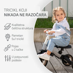 Kikka Boo Flip tricikl 5u1 Army Green