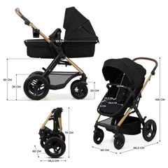 Kinderkraft Moov2 kombinovana kolica 3u1 Pure Black