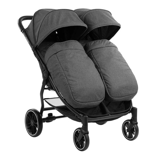 Kikka Boo Happy 2 blizanačka kolica Dark Grey