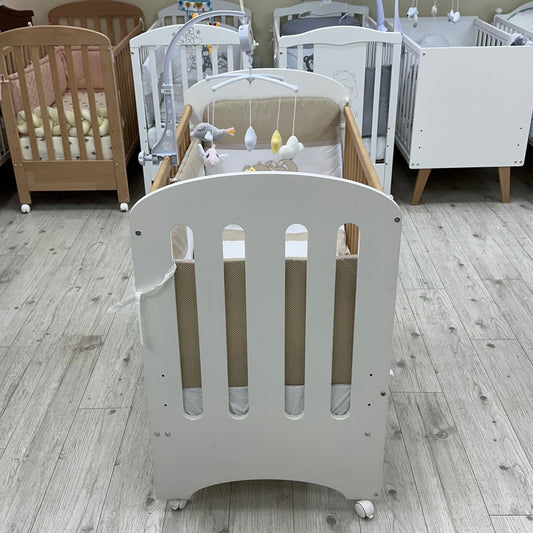 Krevetac za bebe Peki Natur-Beli