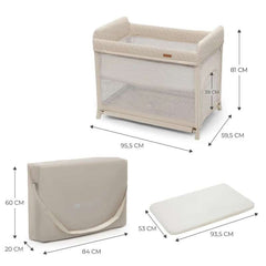 Kinderkraft Moon Dream prenosivi krevetac sa 2 nivoa Beige