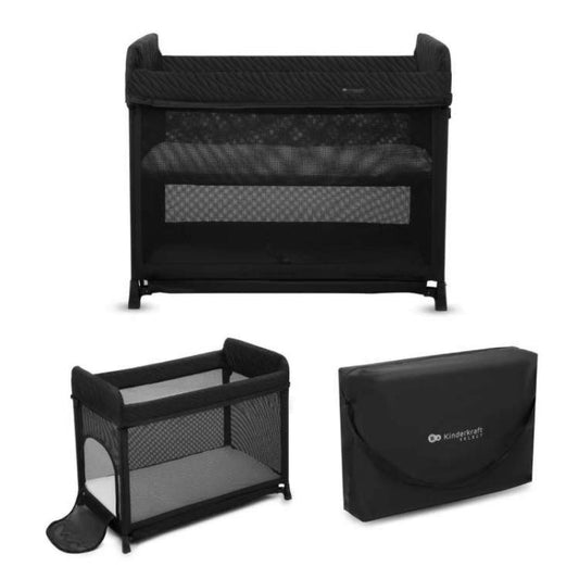 Kinderkraft Moon Dream prenosivi krevetac sa 2 nivoa Black