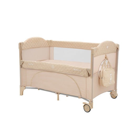 Kikka Boo Milky Way prenosivi krevetac sa 2 nivoa Beige