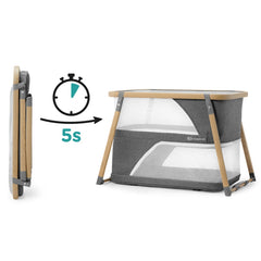Kinderkraft Sofi 4u1 prenosivi krevetac Grey/Wood