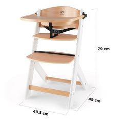 Kinderkraft Enock 2u1 hranilica Natur+White