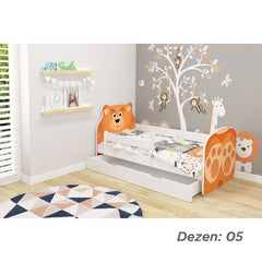 KREVET ZA DECU ANIMALS 160X80 CM SA DODATNOM FIOKOM WHITE ACMA VII 05